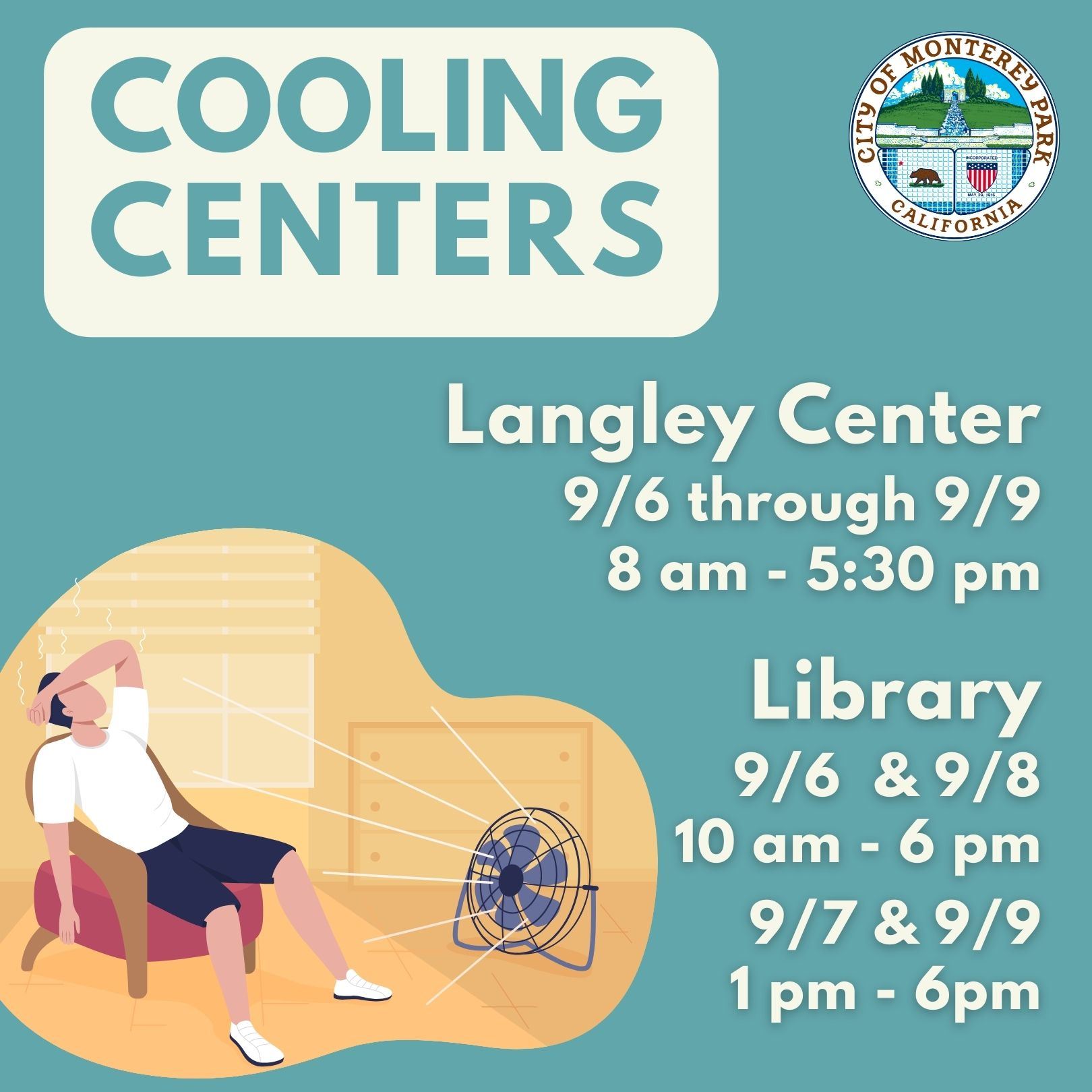Cooling Center Instgram Sep 6-9 22