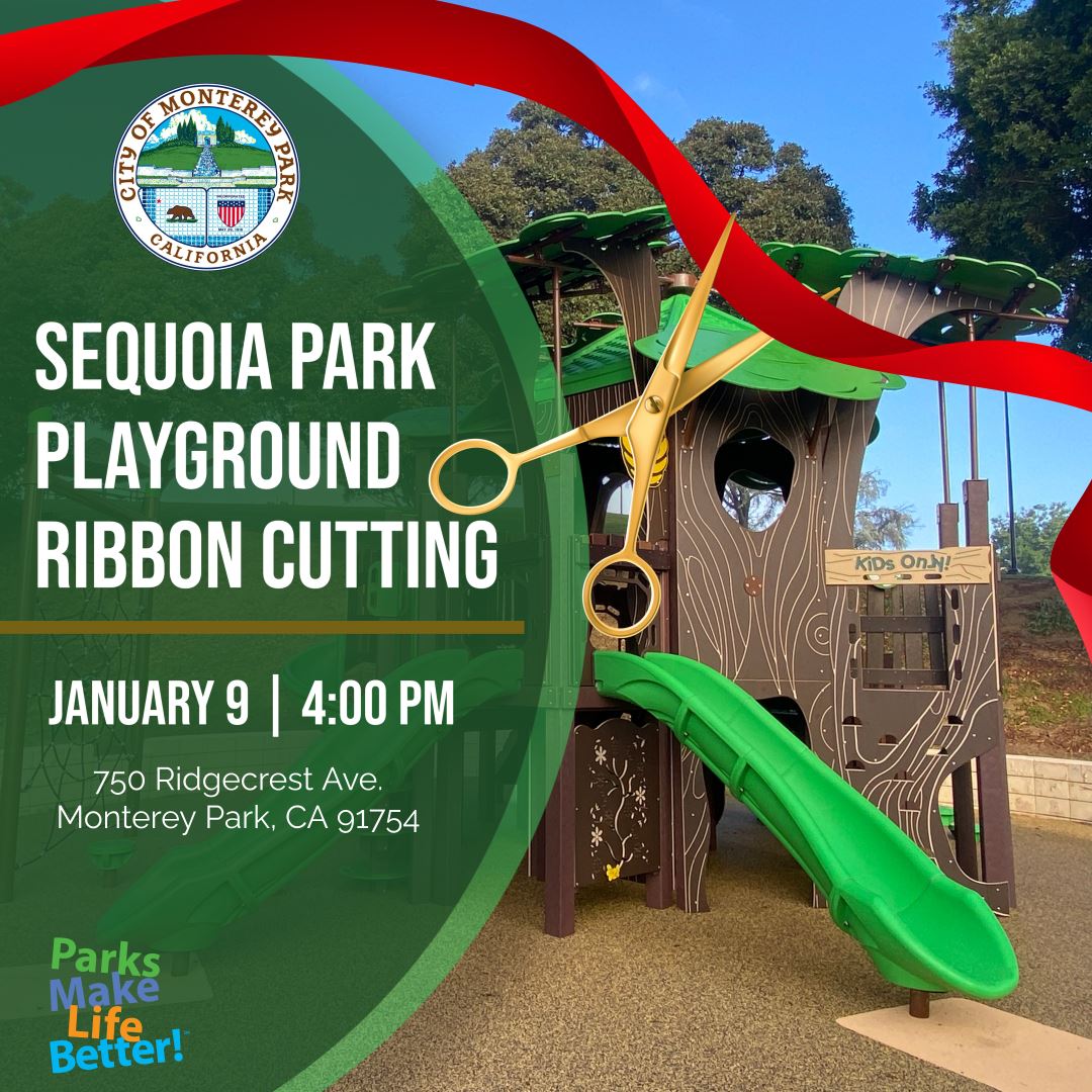 Sequoia Park playground ribbon cutting