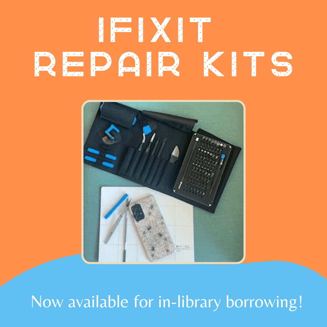 iFixit repair kits are available for borrowing at the library - image