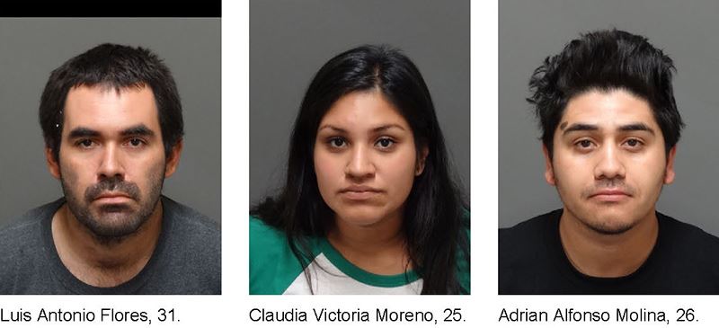 Flores, Moreno, and Molina Auto Burglary Suspects 11-7-18 photos